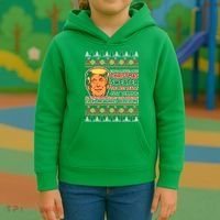 Funny Trump Ugly Christmas Sweater Kids Hoodie thumb 3
