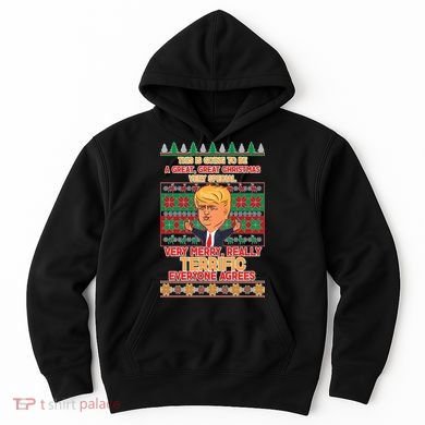 Funny Trump Very Merry Ugly Christmas Sweater Hoodie