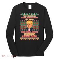 Funny Trump Very Merry Ugly Christmas Sweater Long Sleeve Shirt thumb 0