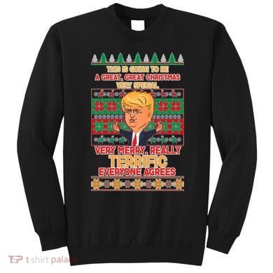 Funny Trump Very Merry Ugly Christmas Sweater Sweatshirt