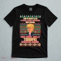 Funny Trump Very Merry Ugly Christmas Sweater T-Shirt thumb 5