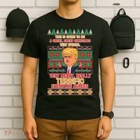 Funny Trump Very Merry Ugly Christmas Sweater T-Shirt thumb 6