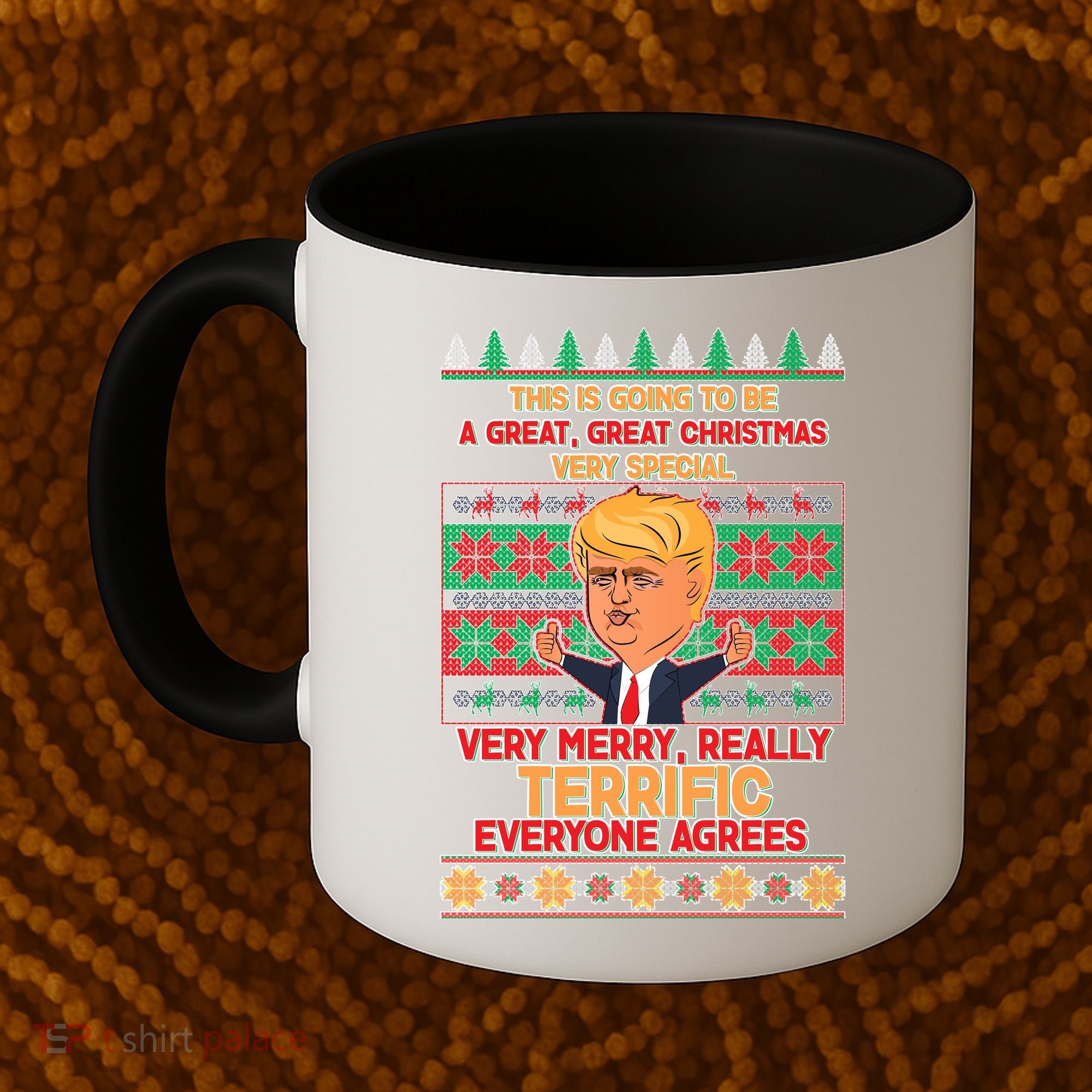 Funny Trump Very Merry Ugly Christmas Sweater Coffee Mug