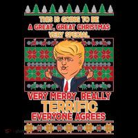 Funny Trump Very Merry Ugly Christmas Sweater Coffee Mug thumb 5