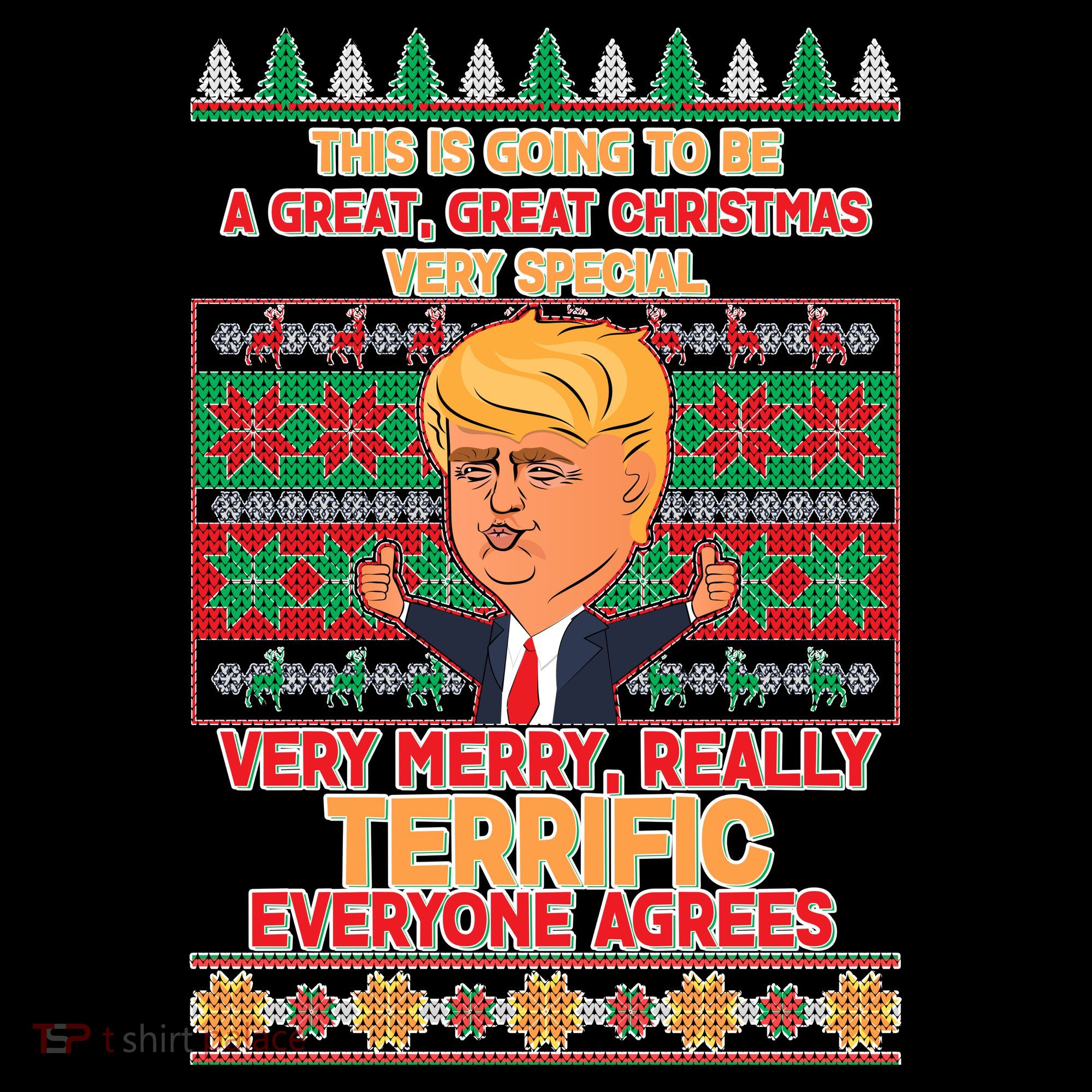 Funny Trump Very Merry Ugly Christmas Sweater Coffee Mug