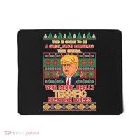 Funny Trump Very Merry Ugly Christmas Sweater Mousepad thumb 0