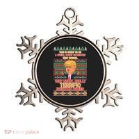 Funny Trump Very Merry Ugly Christmas Sweater Ornament thumb 0