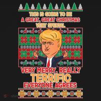 Funny Trump Very Merry Ugly Christmas Sweater Women's Long Sleeve Shirt thumb 2
