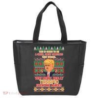 Funny Trump Very Merry Ugly Christmas Sweater Tote Bag thumb 0