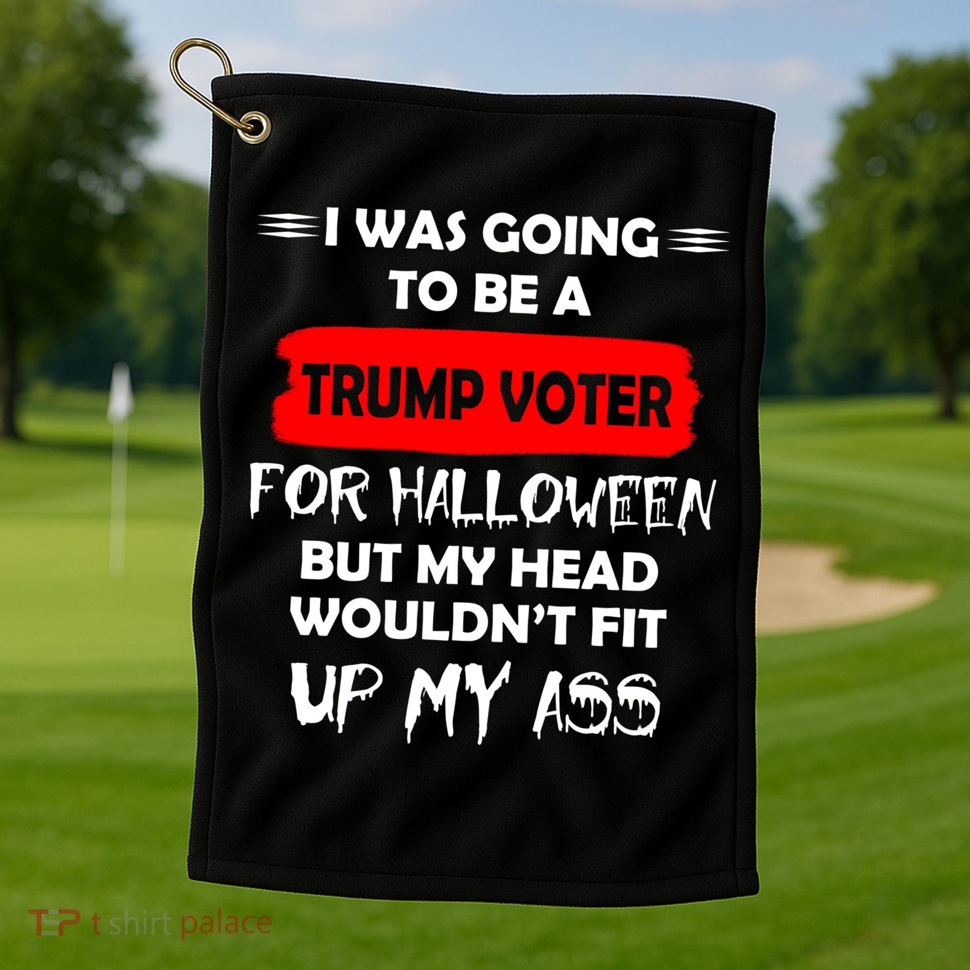 Funny Trump Voter Halloween Costume Golf Towel