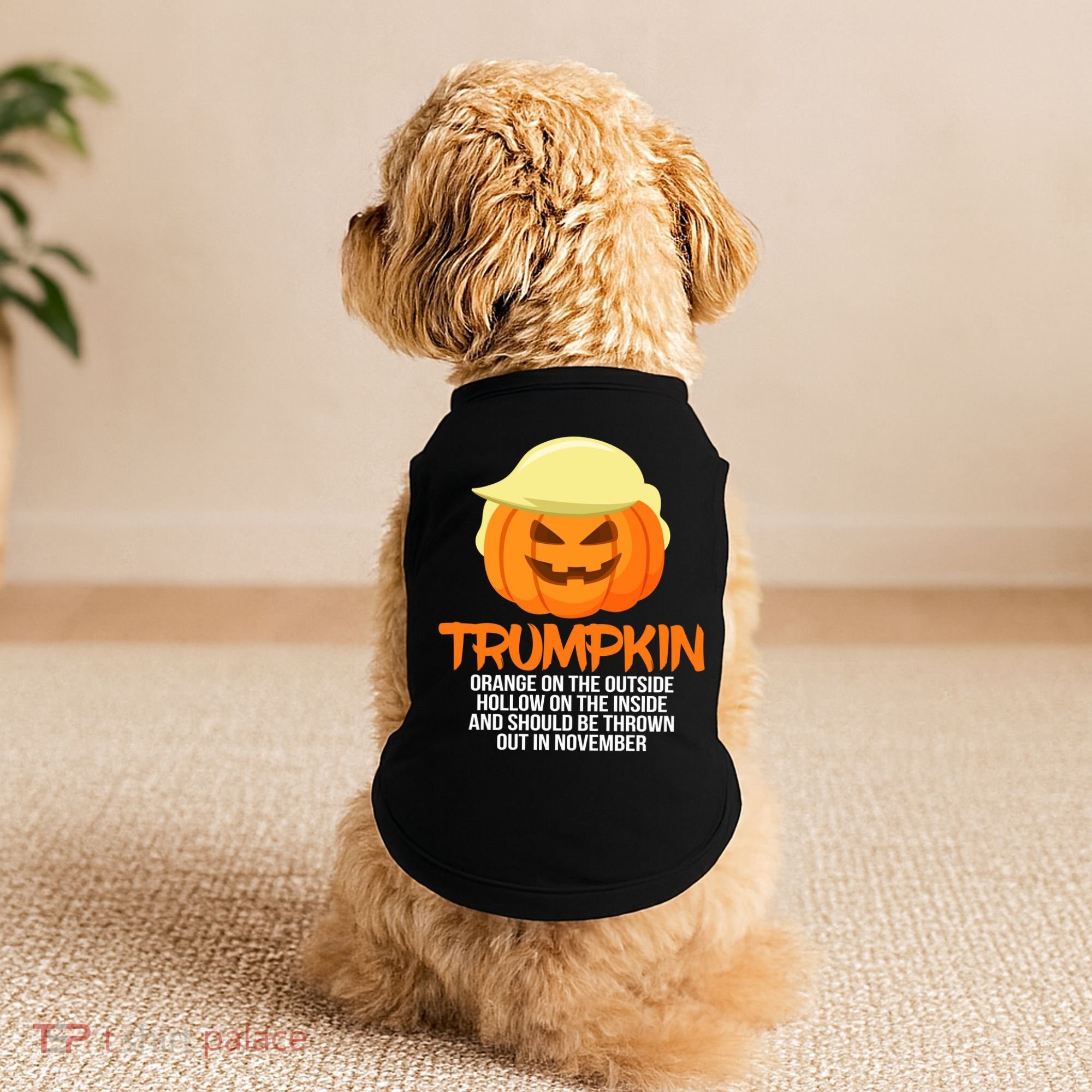 Funny Trumpkin Thrown Out In November Doggie Tank