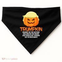 Funny Trumpkin Thrown Out In November USA-Made Doggie Bandana thumb 0