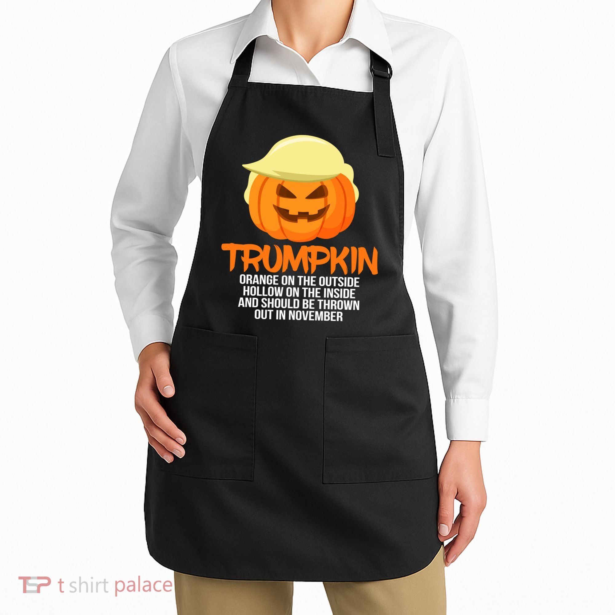 Funny Trumpkin Thrown Out In November Apron