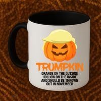 Funny Trumpkin Thrown Out In November Coffee Mug thumb 2