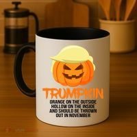 Funny Trumpkin Thrown Out In November Coffee Mug thumb 4