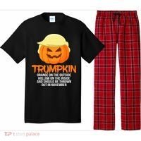 Funny Trumpkin Thrown Out In November Pajama Set thumb 0