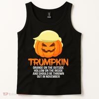 Funny Trumpkin Thrown Out In November Tank Top thumb 2