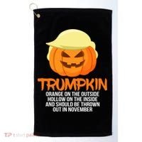 Funny Trumpkin Thrown Out In November Golf Towel thumb 0