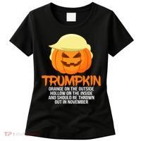 Funny Trumpkin Thrown Out In November Women's T-Shirt thumb 0