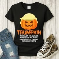 Funny Trumpkin Thrown Out In November Women's T-Shirt thumb 3