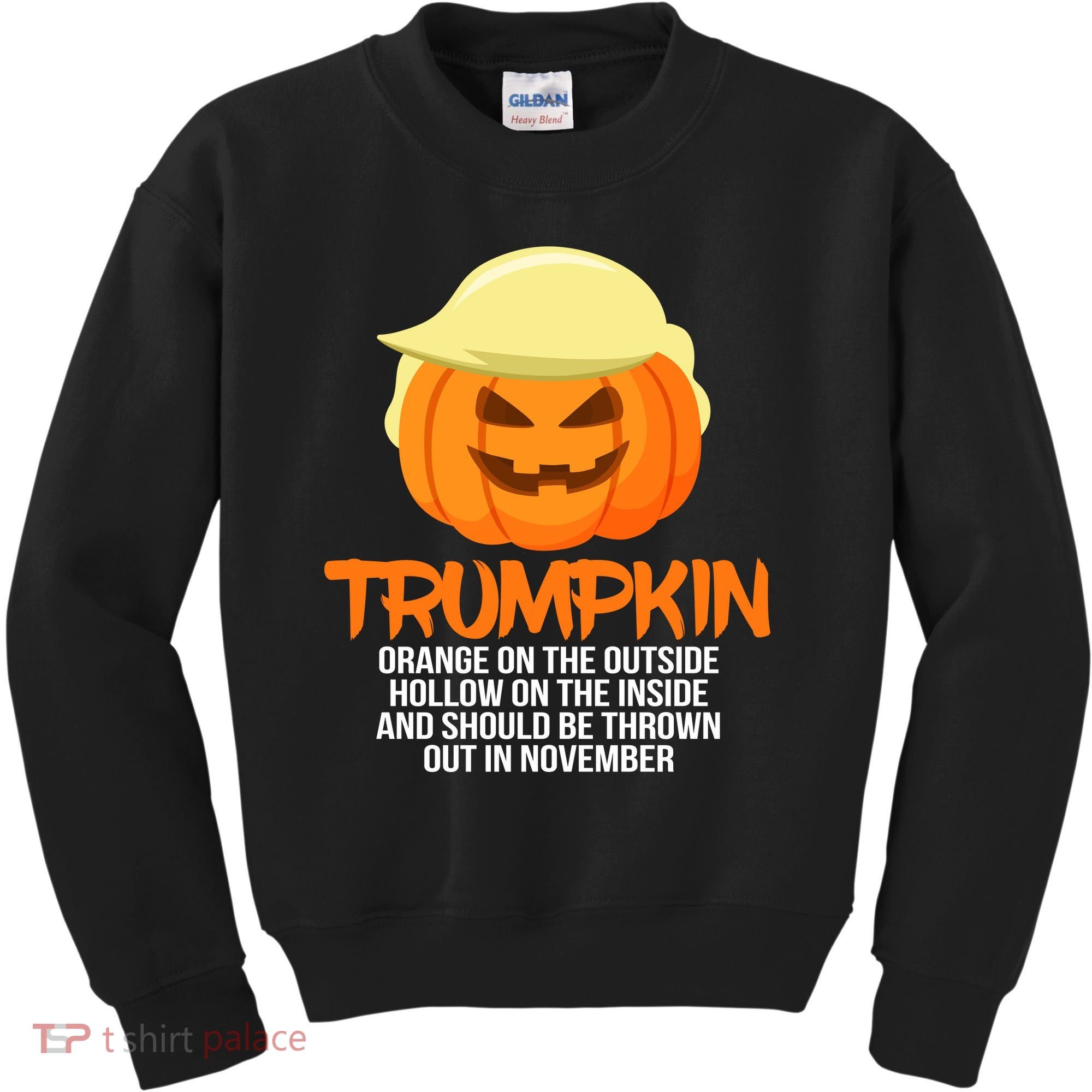 Funny Trumpkin Thrown Out In November Kids Sweatshirt