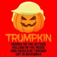 Funny Trumpkin Thrown Out In November Santa Hat thumb 1
