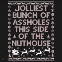 Funny Ugly Christmas Sweater Jolliest Bunch of Asshole Nuthouse Apron thumb 3