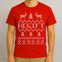 Funny Ugly Christmas Sweater Regift T-Shirt thumb 3