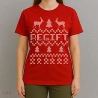 Funny Ugly Christmas Sweater Regift T-Shirt thumb 4