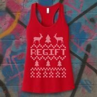 Funny Ugly Christmas Sweater Regift Women's Tank Top thumb 3