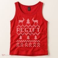 Funny Ugly Christmas Sweater Regift Tank Top thumb 2