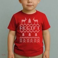 Funny Ugly Christmas Sweater Regift Toddler T-Shirt thumb 2