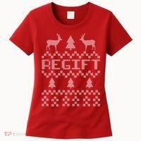 Funny Ugly Christmas Sweater Regift Women's T-Shirt thumb 0