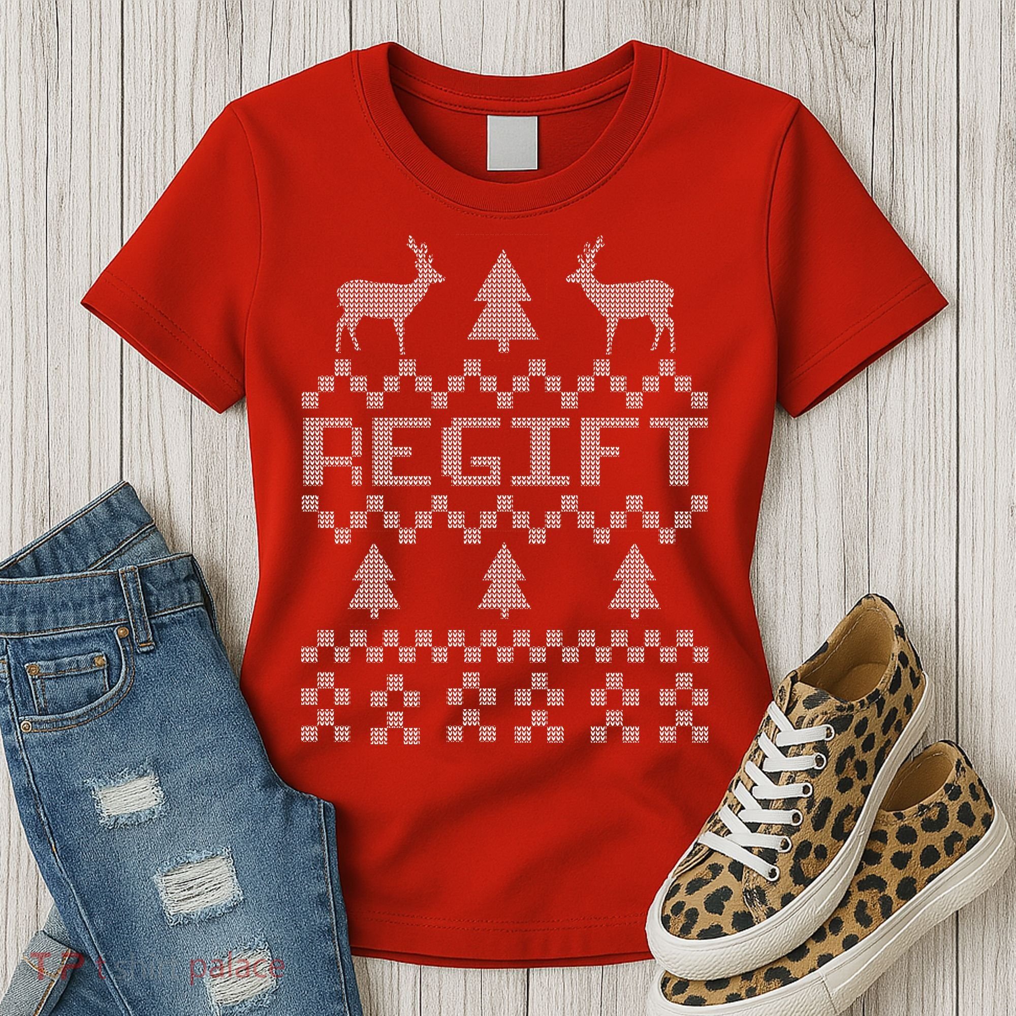 Funny Ugly Christmas Sweater Regift Women's T-Shirt