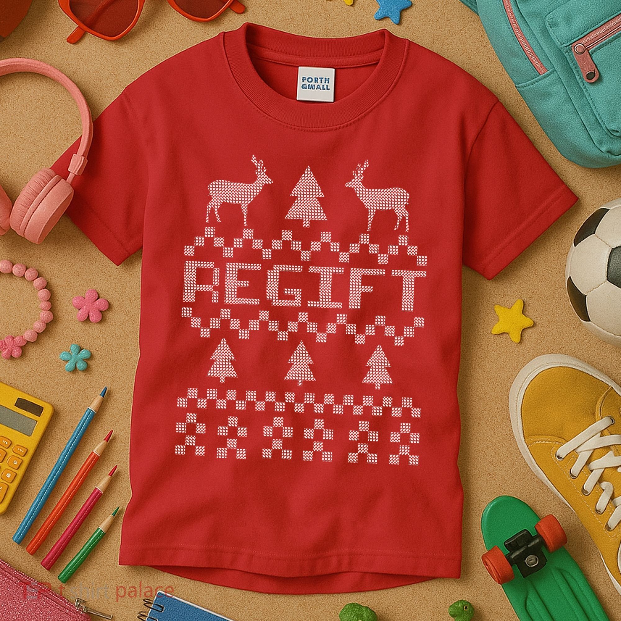 Funny Ugly Christmas Sweater Regift Kids T-Shirt