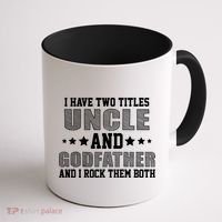 Funny Uncle And Godfather I Rock Them Both Coffee Mug thumb 1