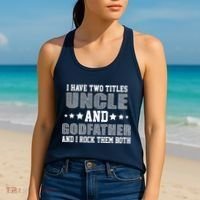 Funny Uncle And Godfather I Rock Them Both Women's Tank Top thumb 2