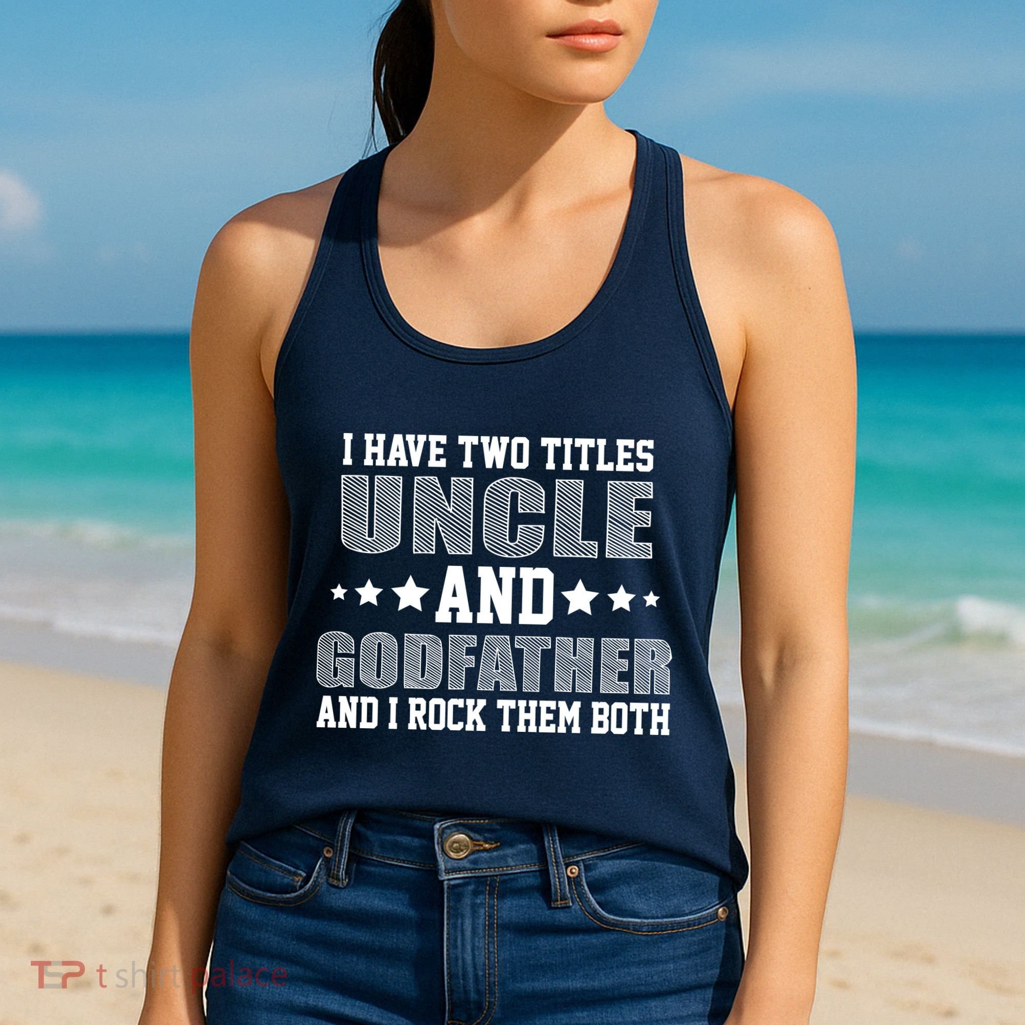 Funny Uncle And Godfather I Rock Them Both Women's Tank Top