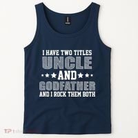 Funny Uncle And Godfather I Rock Them Both Tank Top thumb 2