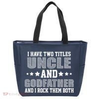 Funny Uncle And Godfather I Rock Them Both Tote Bag thumb 0