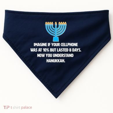 Funny Understanding Hanukkah USA-Made Doggie Bandana