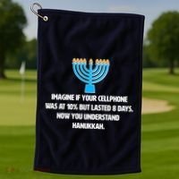 Funny Understanding Hanukkah Golf Towel thumb 1