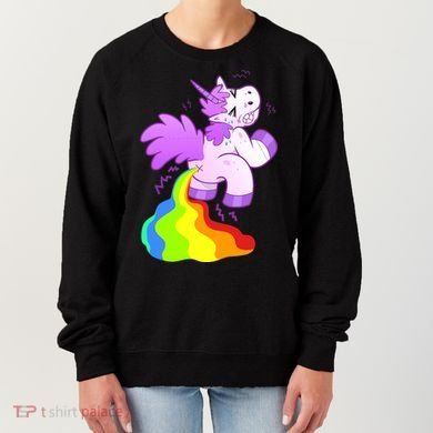 Funny Unicorn Pooping A Rainbow Women's Sweatshirt