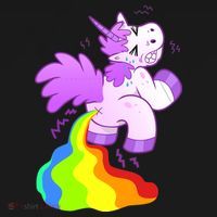 Funny Unicorn Pooping A Rainbow Doggie Tank thumb 4