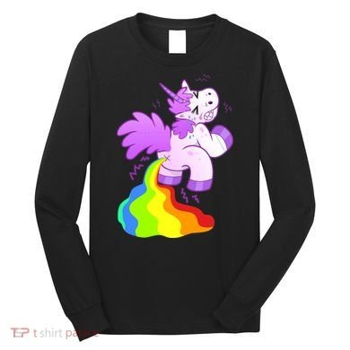 Funny Unicorn Pooping A Rainbow Long Sleeve Shirt