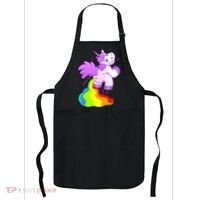 Funny Unicorn Pooping A Rainbow Apron thumb 0