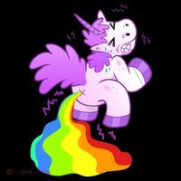 Funny Unicorn Pooping A Rainbow Sweatshirt thumb 3