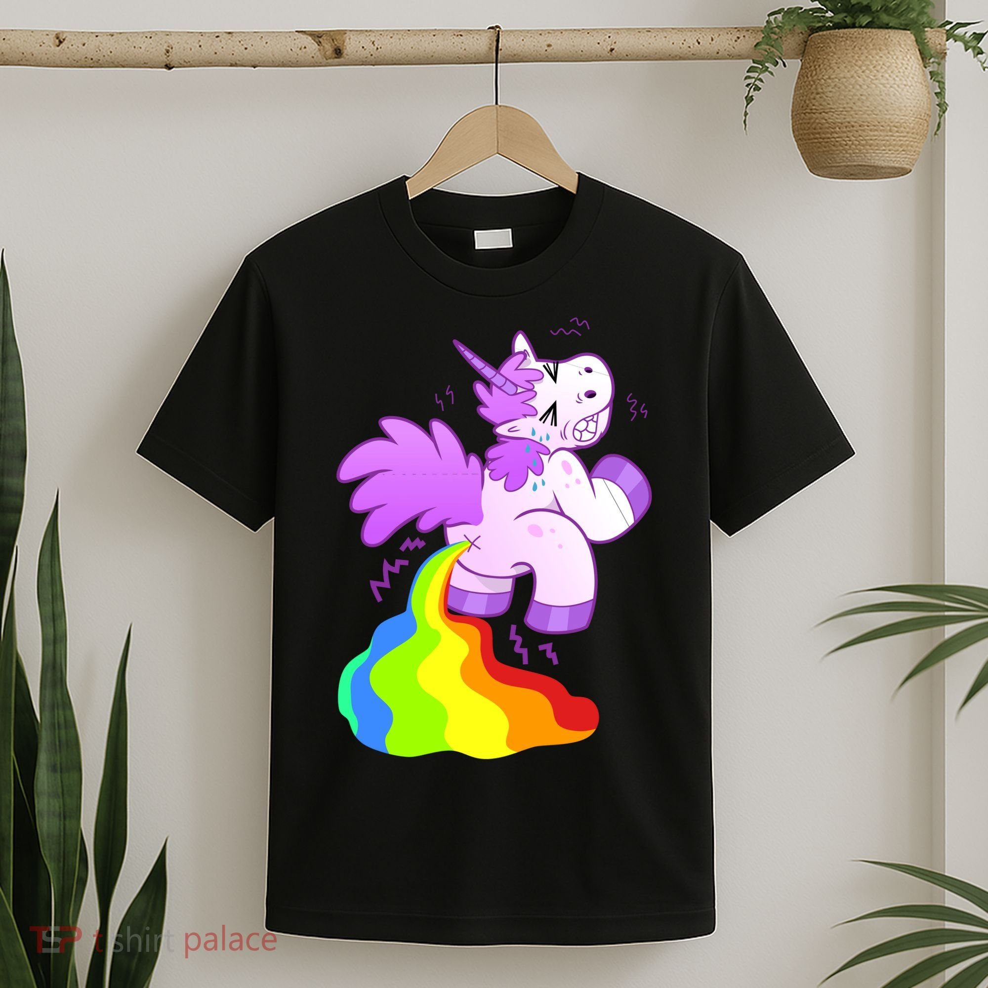 Funny Unicorn Pooping A Rainbow T-Shirt