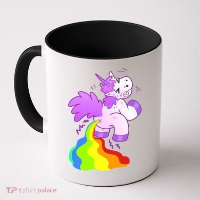 Funny Unicorn Pooping A Rainbow Coffee Mug