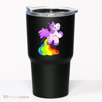 Funny Unicorn Pooping A Rainbow Tumbler